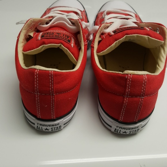 Red Converse All Stars Low Top Chucks - Picture 3 of 6